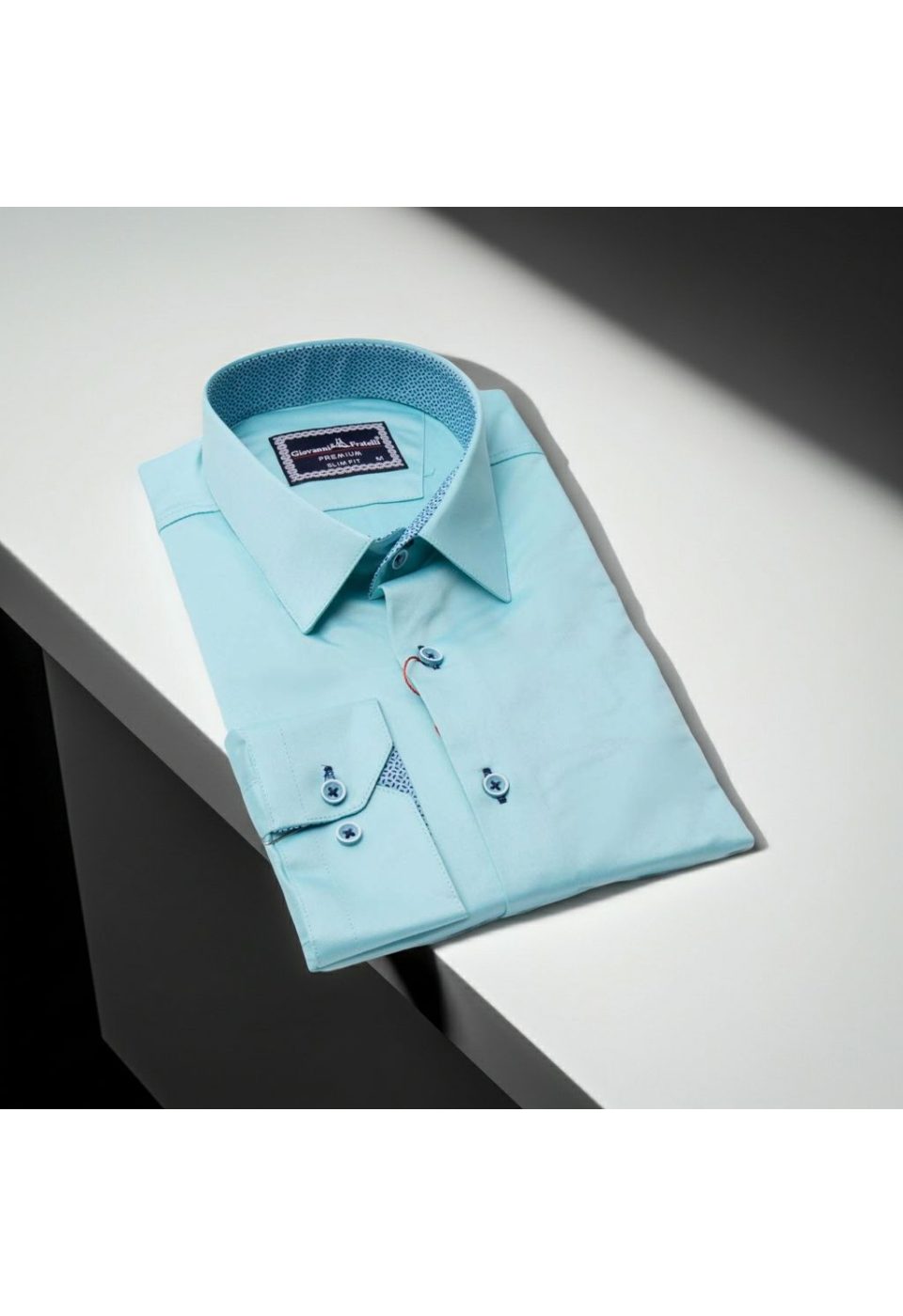Slim Fit Uzun Kol Düz Renk Saten Erkek Gömlek 3GMK317090045 - Giovanni Fratelli