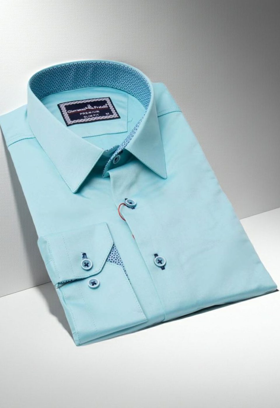 Slim Fit Uzun Kol Düz Renk Saten Erkek Gömlek 3GMK317090045 - Giovanni Fratelli