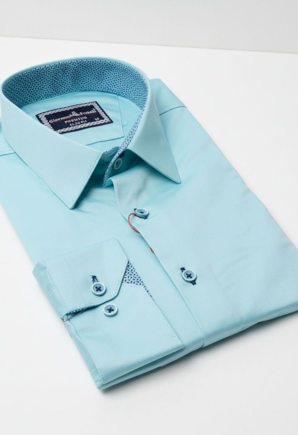 Slim Fit Uzun Kol Düz Renk Saten Erkek Gömlek 3GMK317090045