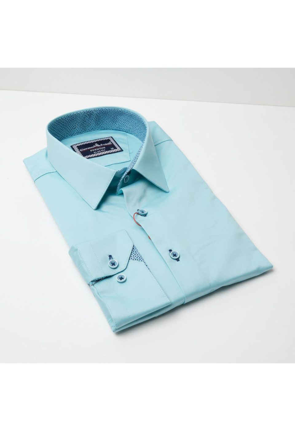 Slim Fit Uzun Kol Düz Renk Saten Erkek Gömlek 3GMK317090045 - Giovanni Fratelli