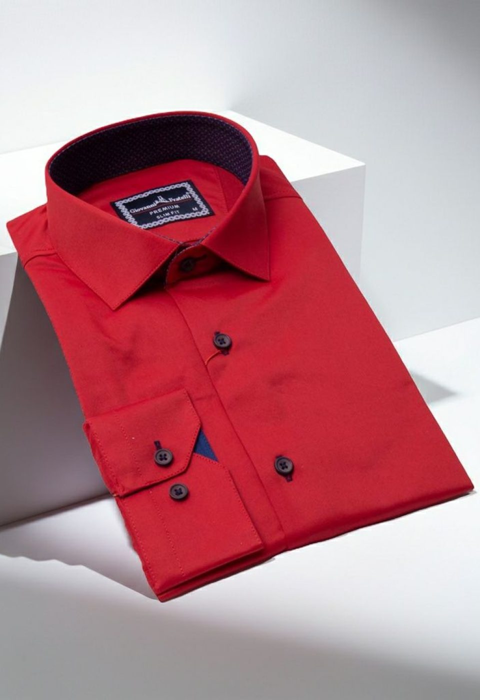Slim Fit Uzun Kol Düz Renk Saten Erkek Gömlek 3GMK317090049