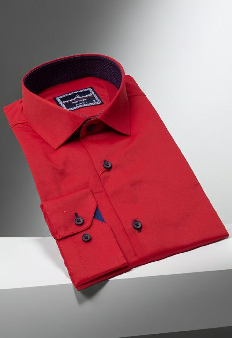 Slim Fit Uzun Kol Düz Renk Saten Erkek Gömlek 3GMK317090049 - Giovanni Fratelli