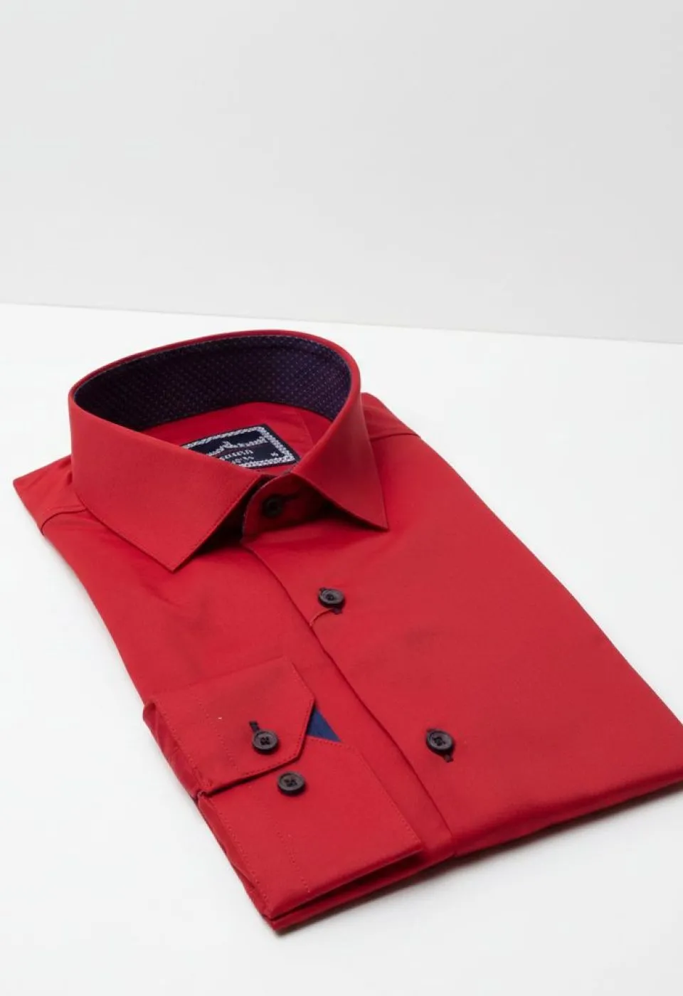 Slim Fit Uzun Kol Düz Renk Saten Erkek Gömlek 3GMK317090049