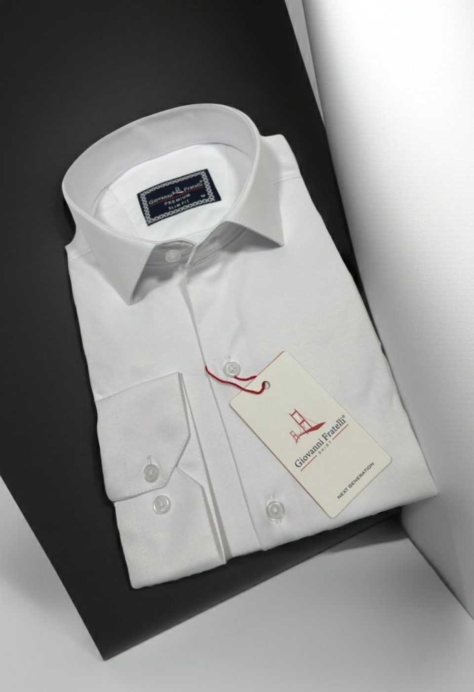 Slim Fit Uzun Kol Düz Renk Saten Erkek Gömlek 3GMK327091005 - Giovanni Fratelli