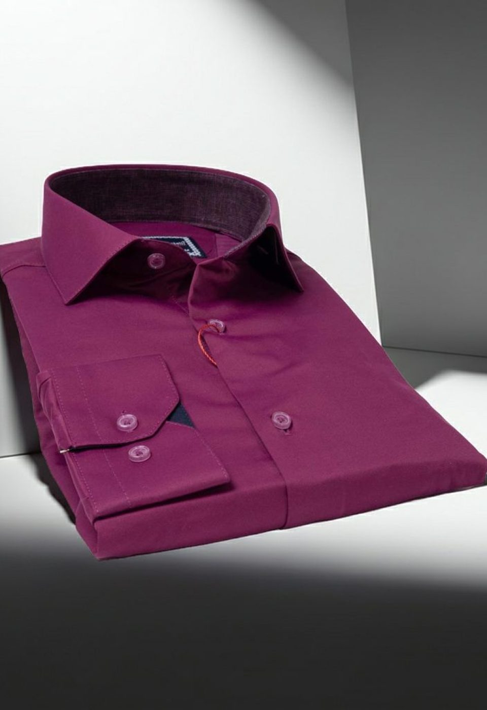 Slim Fit Uzun Kol Düz Renk Saten Erkek Gömlek 3GMK327091010
