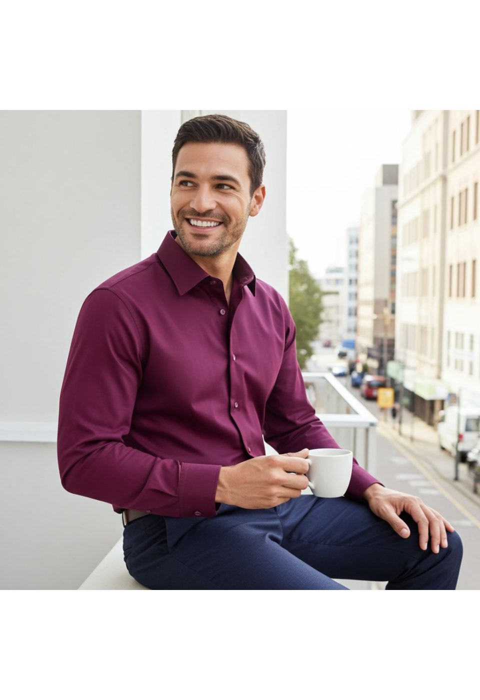 Slim Fit Uzun Kol Düz Renk Saten Erkek Gömlek 3GMK327091010 - Giovanni Fratelli