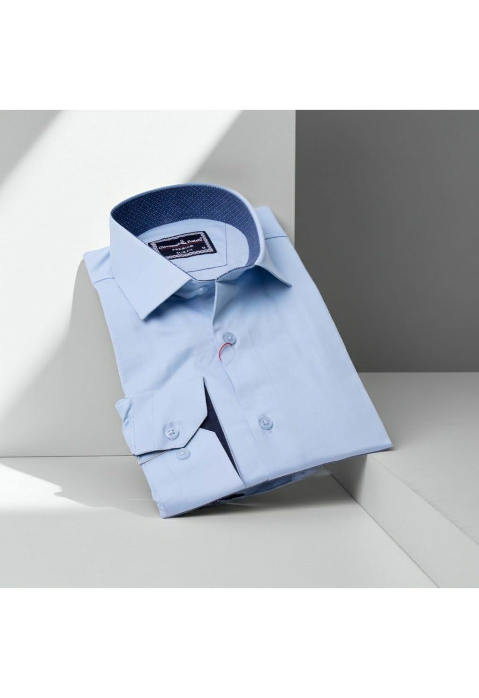 Slim Fit Uzun Kol Düz Renk Saten Erkek Gömlek 3GMK327091011 - Giovanni Fratelli