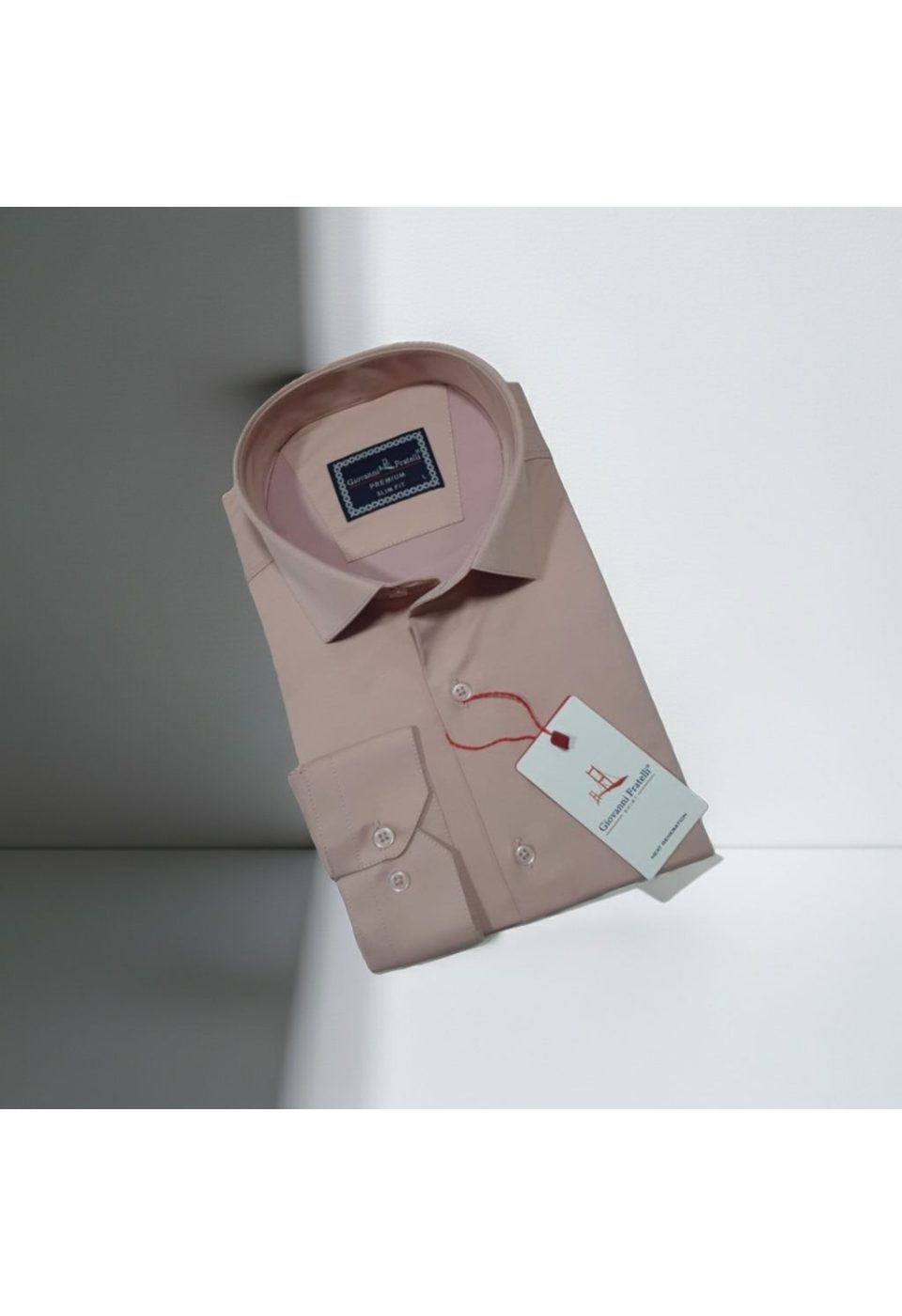 Slim Fit Uzun Kol Düz Renk Saten Erkek Gömlek 3GMK327091012 - Giovanni Fratelli