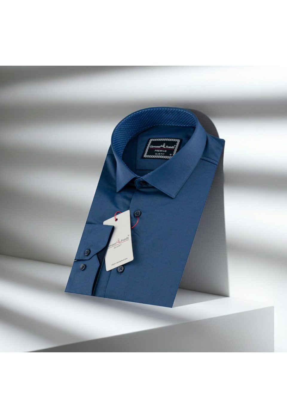 Slim Fit Uzun Kol Düz Renk Saten Erkek Gömlek 3GMK327091016 - Giovanni Fratelli