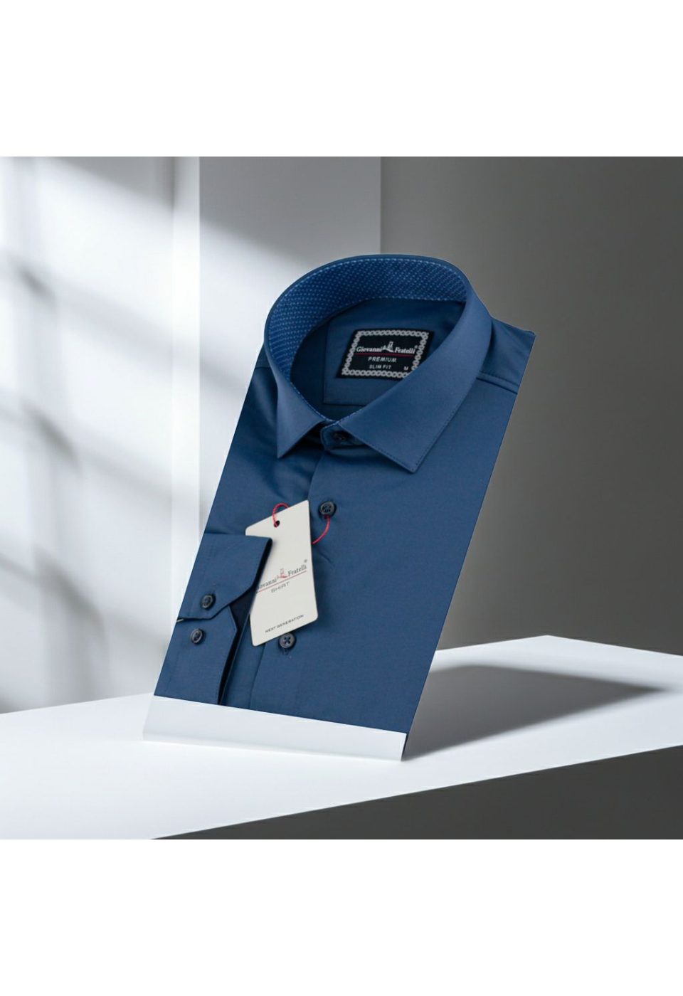 Slim Fit Uzun Kol Düz Renk Saten Erkek Gömlek 3GMK327091016 - Giovanni Fratelli