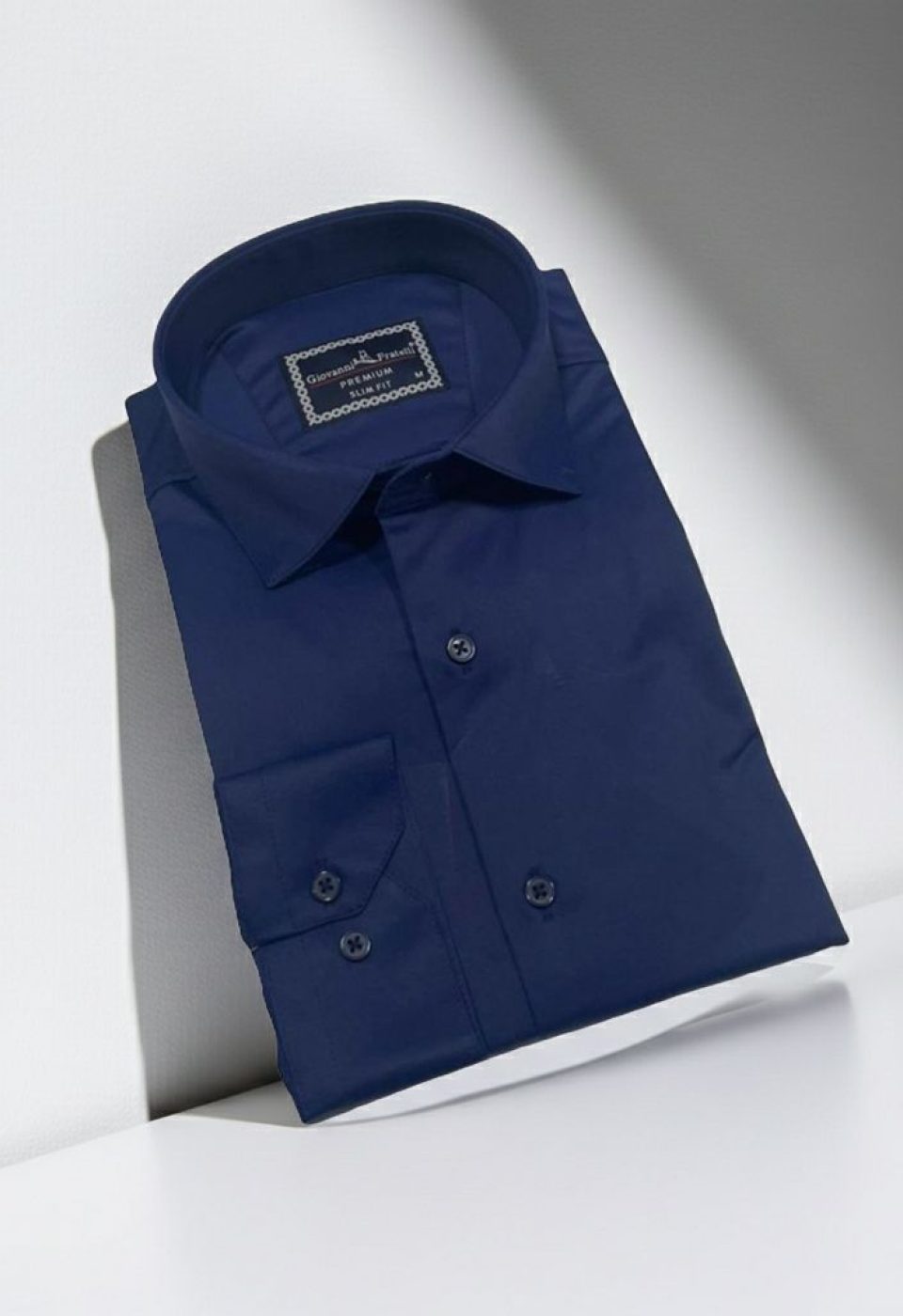 Slim Fit Uzun Kol Düz Renk Saten Erkek Gömlek 3GMK327091017 - Giovanni Fratelli