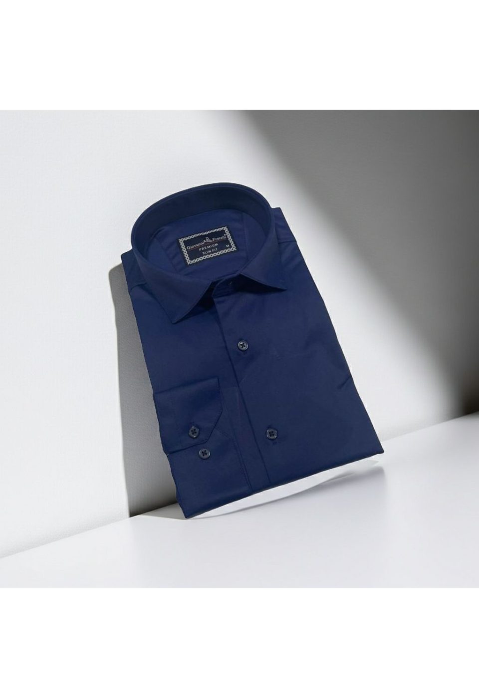 Slim Fit Uzun Kol Düz Renk Saten Erkek Gömlek 3GMK327091017 - Giovanni Fratelli
