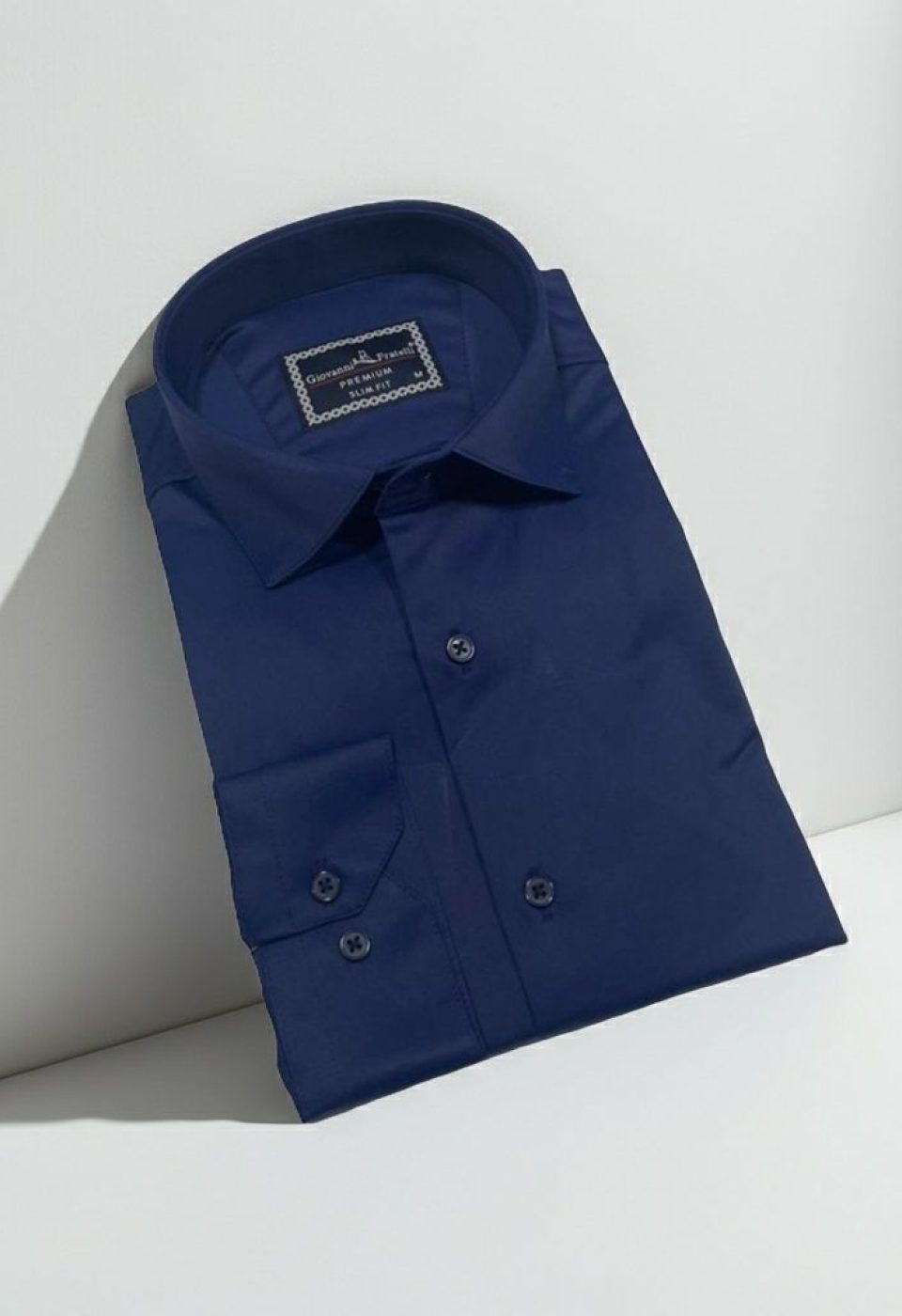 Slim Fit Uzun Kol Düz Renk Saten Erkek Gömlek 3GMK327091017