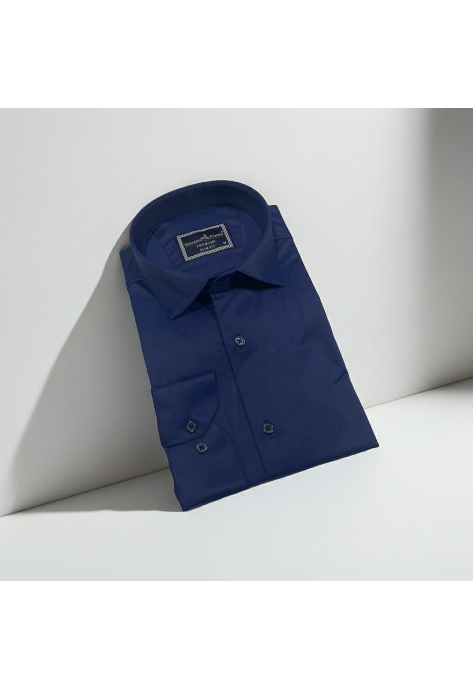 Slim Fit Uzun Kol Düz Renk Saten Erkek Gömlek 3GMK327091017 - Giovanni Fratelli