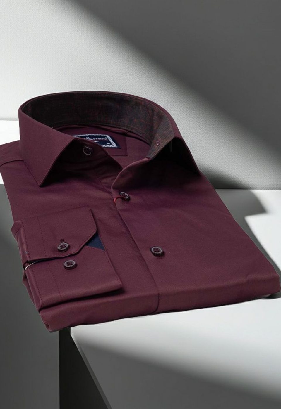 Slim Fit Uzun Kol Düz Renk Saten Erkek Gömlek 3GMK327091018 - Giovanni Fratelli
