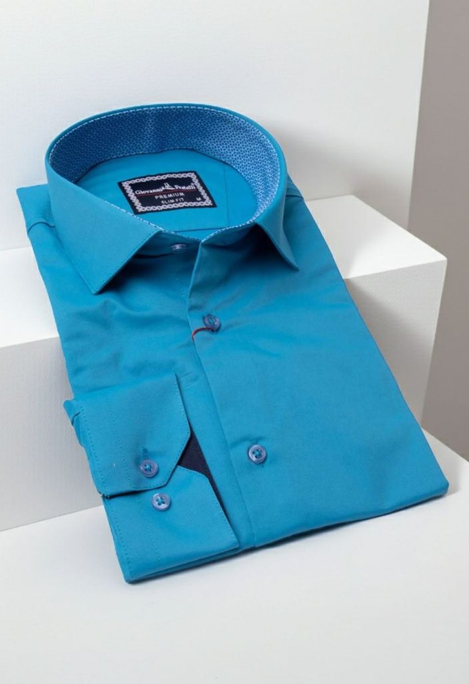 Slim Fit Uzun Kol Düz Renk Saten Erkek Gömlek 3GMK327091019