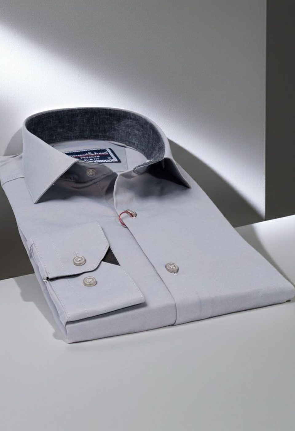 Slim Fit Uzun Kol Düz Renk Saten Erkek Gömlek 3GMK327091021 - Giovanni Fratelli