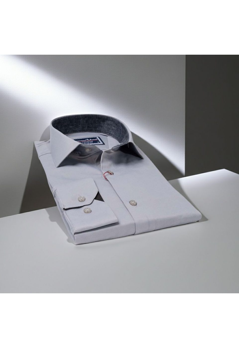 Slim Fit Uzun Kol Düz Renk Saten Erkek Gömlek 3GMK327091021 - Giovanni Fratelli