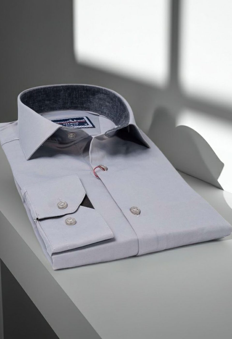 Slim Fit Uzun Kol Düz Renk Saten Erkek Gömlek 3GMK327091021