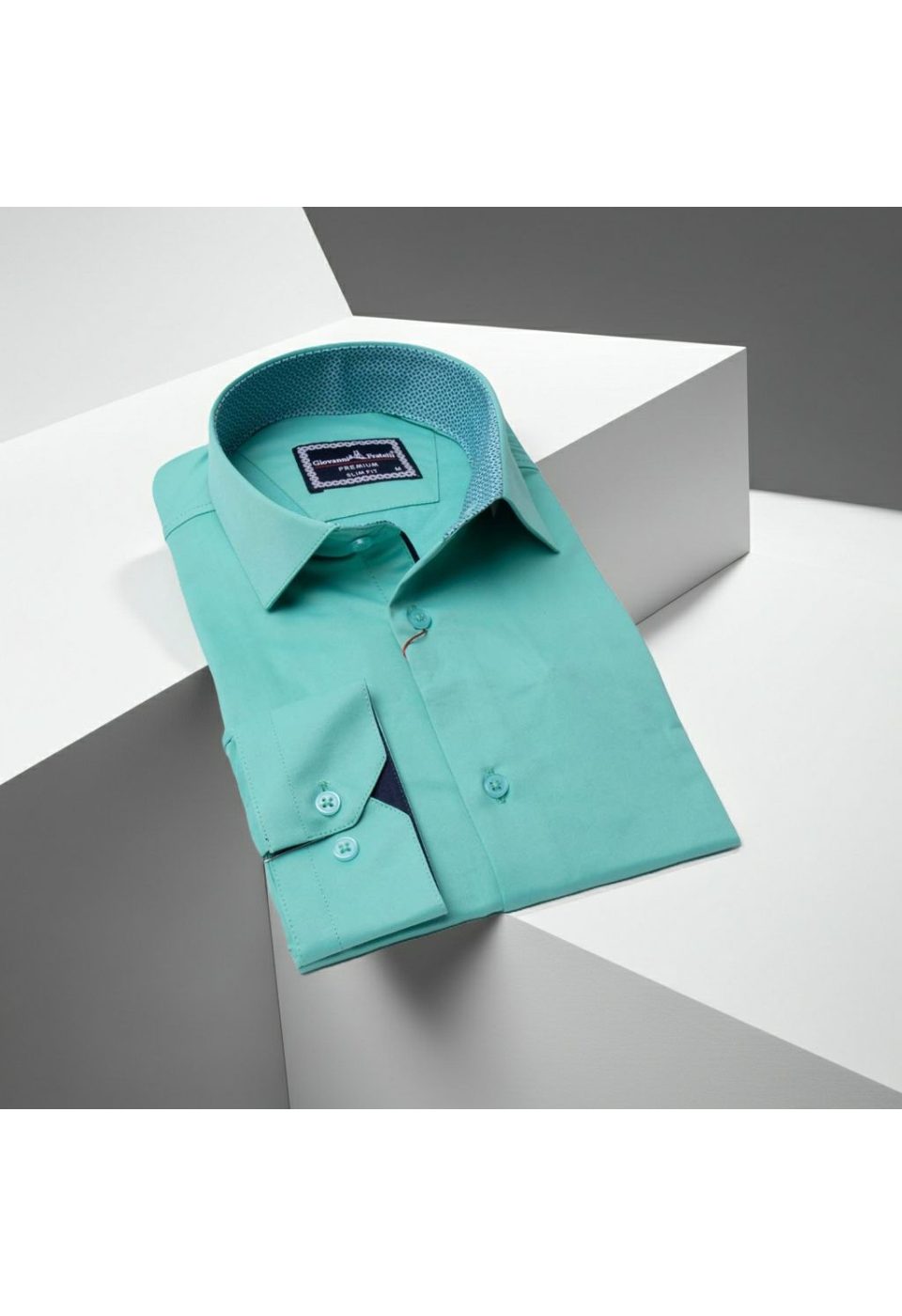 7091 CR SATIN 022 Slim Fit Uzun Kol Düz Renk Saten Erkek Gömlek 3GMK327091022 - Giovanni Fratelli