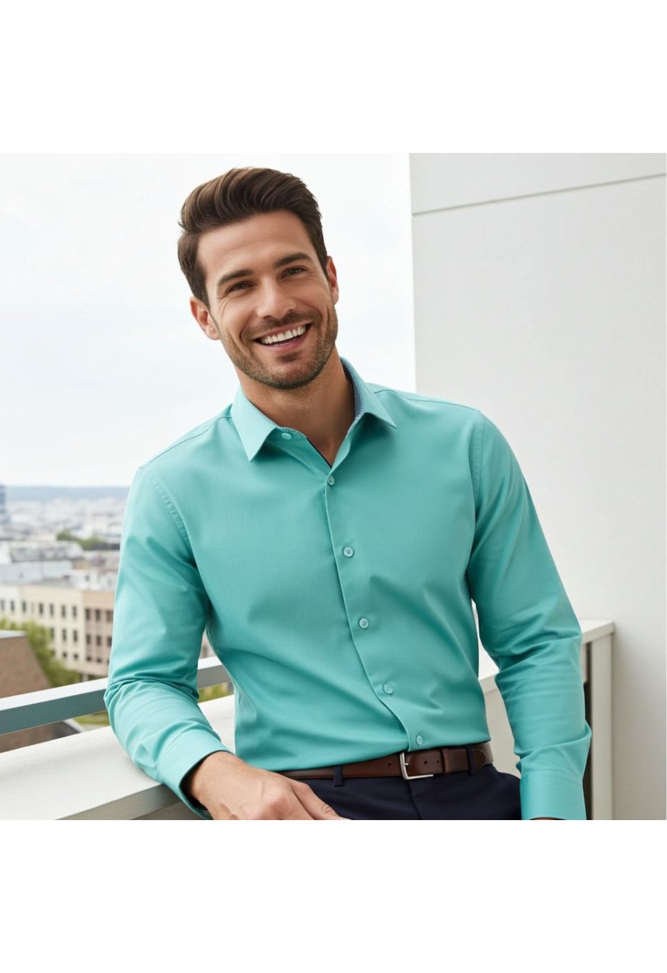 7091 CR SATIN 022 Slim Fit Uzun Kol Düz Renk Saten Erkek Gömlek 3GMK327091022 - Giovanni Fratelli