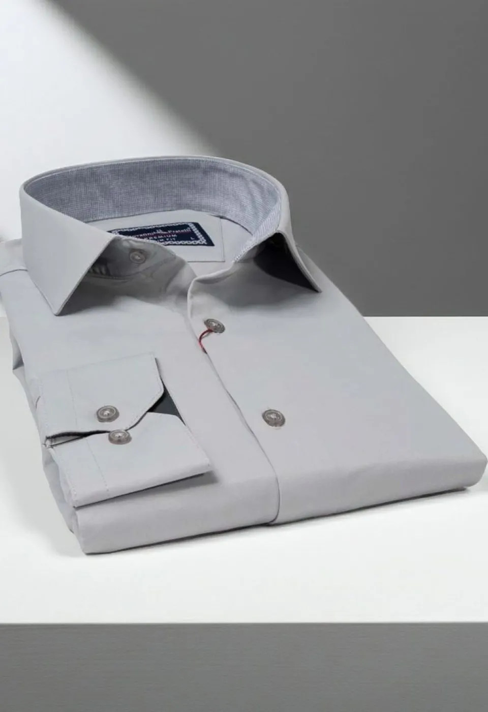 Slim Fit Uzun Kol Düz Renk Saten Erkek Gömlek 3GMK327091025 - Giovanni Fratelli