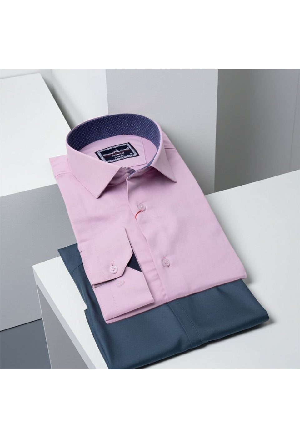 7091 CR SATIN 026 Slim Fit Uzun Kol Düz Renk Saten Erkek Gömlek 3GMK327091026 - Giovanni Fratelli