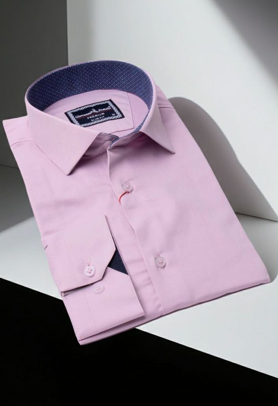 Slim Fit Uzun Kol Düz Renk Saten Erkek Gömlek 3GMK327091026