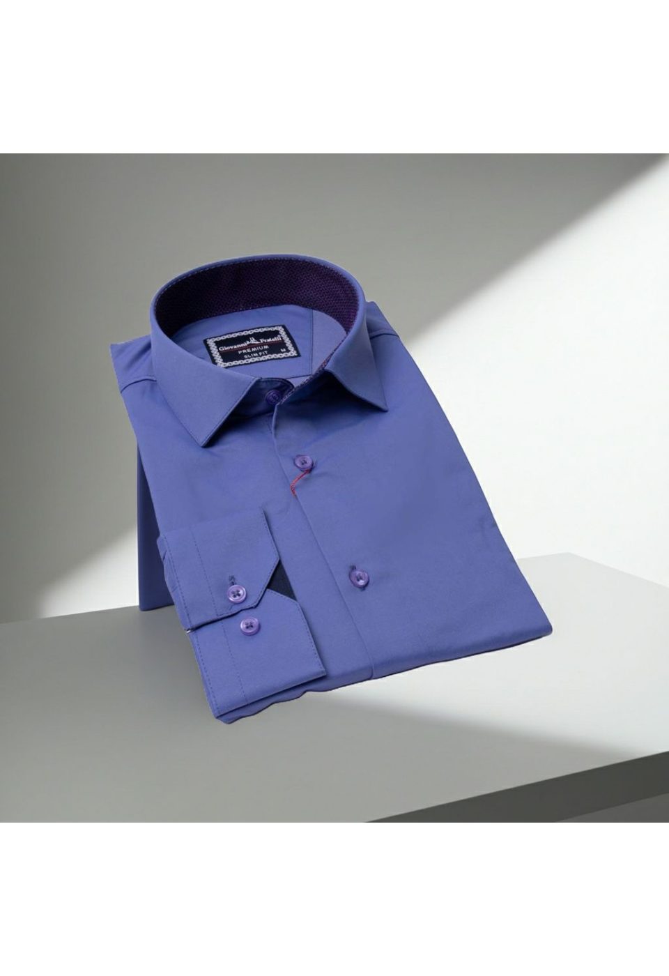 7091 CR SATIN 027 Slim Fit Uzun Kol Düz Renk Saten Erkek Gömlek 3GMK327091027 - Giovanni Fratelli