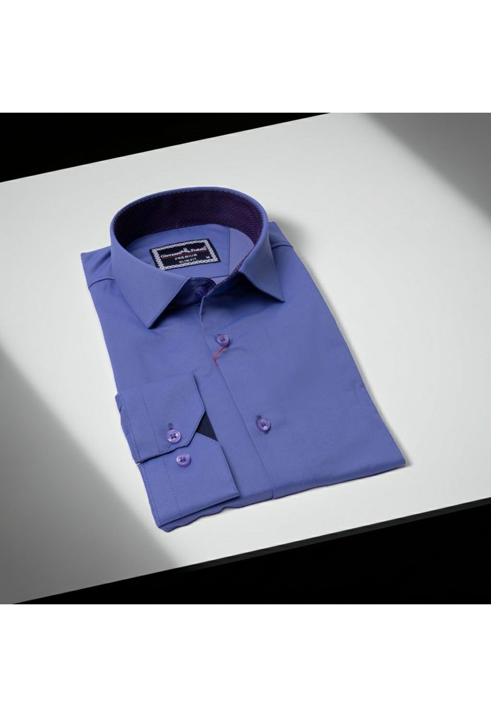 7091 CR SATIN 027 Slim Fit Uzun Kol Düz Renk Saten Erkek Gömlek 3GMK327091027 - Giovanni Fratelli