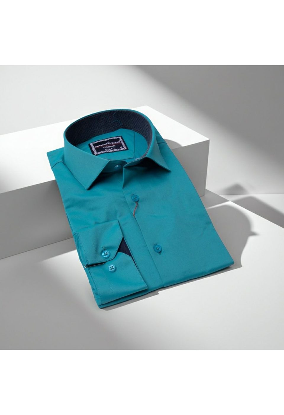 Slim Fit Uzun Kol Düz Renk Saten Erkek Gömlek 3GMK327091028 - Giovanni Fratelli