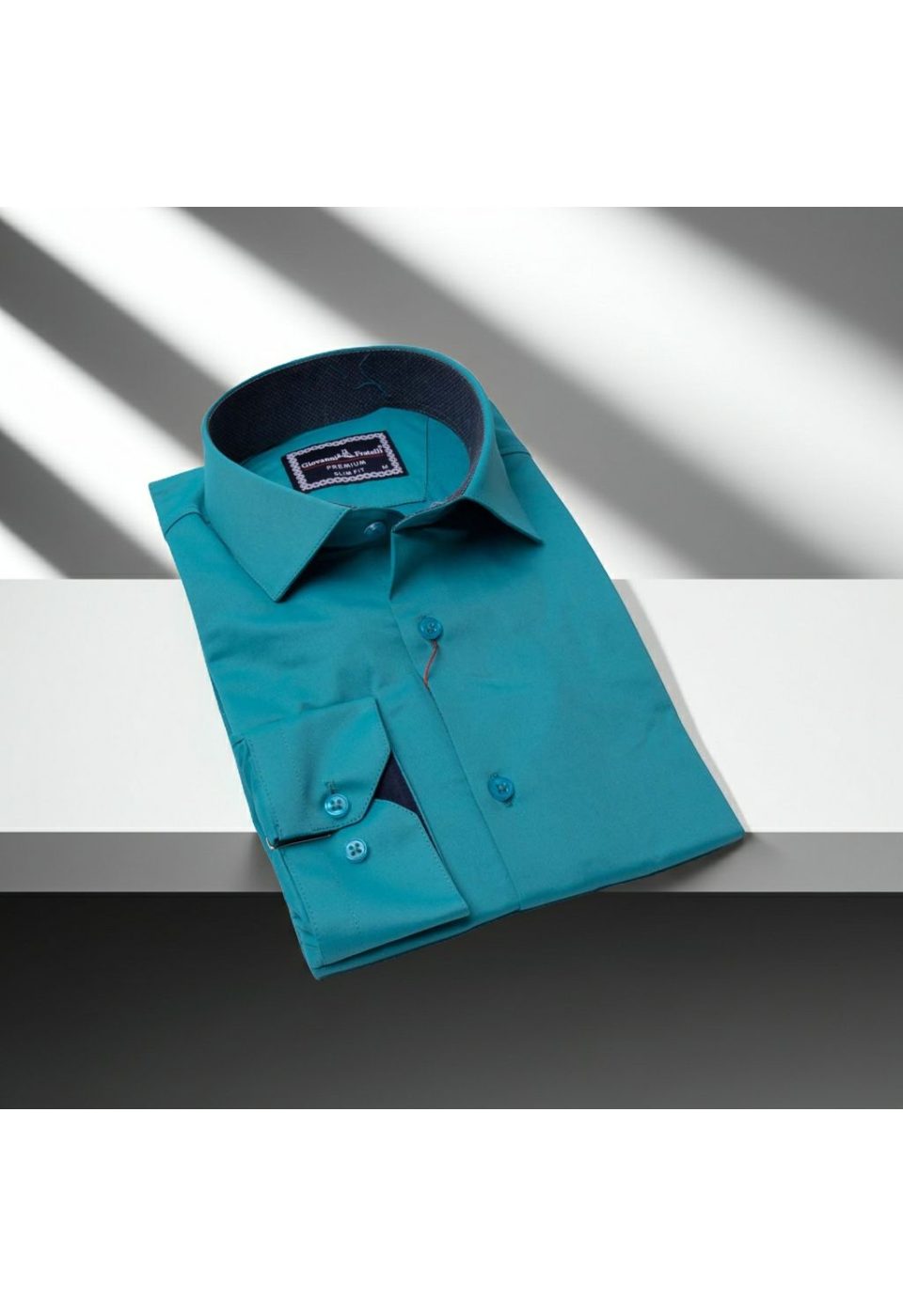 Slim Fit Uzun Kol Düz Renk Saten Erkek Gömlek 3GMK327091028 - Giovanni Fratelli