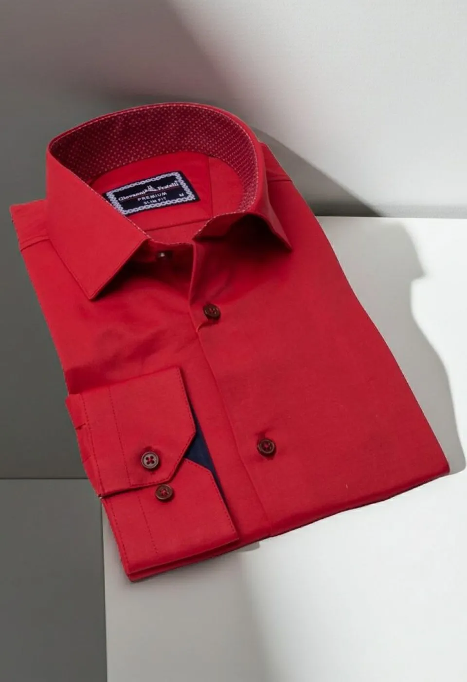 Slim Fit Uzun Kol Düz Renk Saten Erkek Gömlek 3GMK327091029