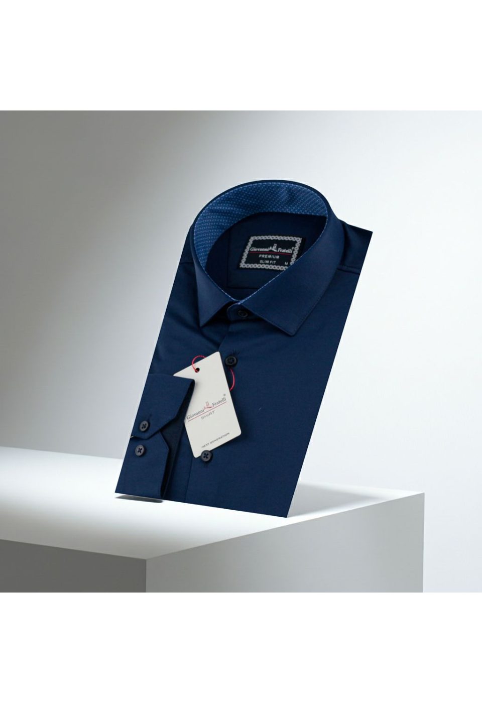7091 CR SATIN 033 Slim Fit Uzun Kol Düz Renk Saten Erkek Gömlek 3GMK327091033 - Giovanni Fratelli