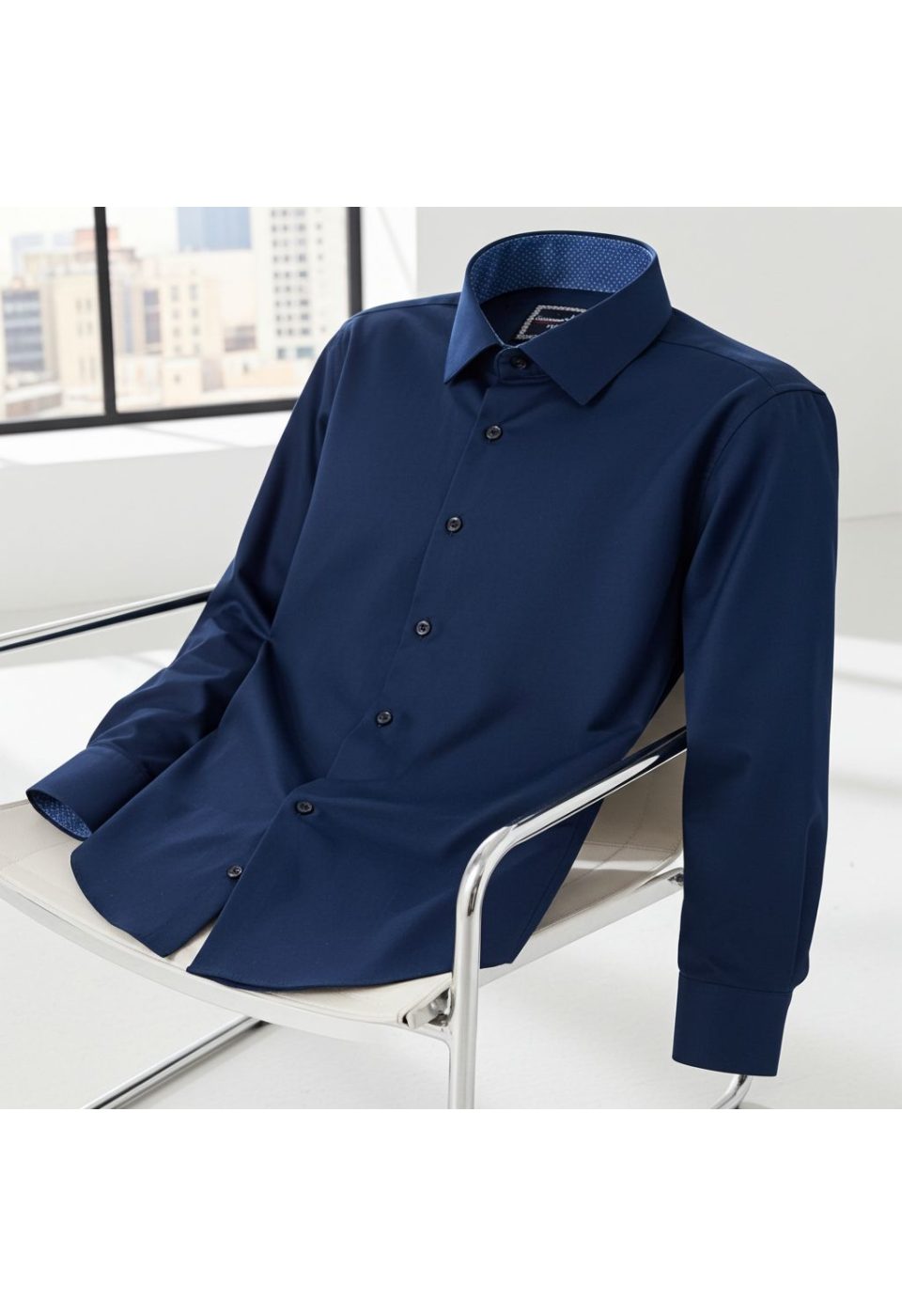 7091 CR SATIN 033 Slim Fit Uzun Kol Düz Renk Saten Erkek Gömlek 3GMK327091033 - Giovanni Fratelli