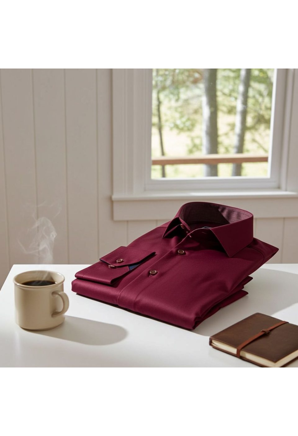7091 CR SATIN 034 Slim Fit Uzun Kol Düz Renk Saten Erkek Gömlek 3GMK327091034 - Giovanni Fratelli