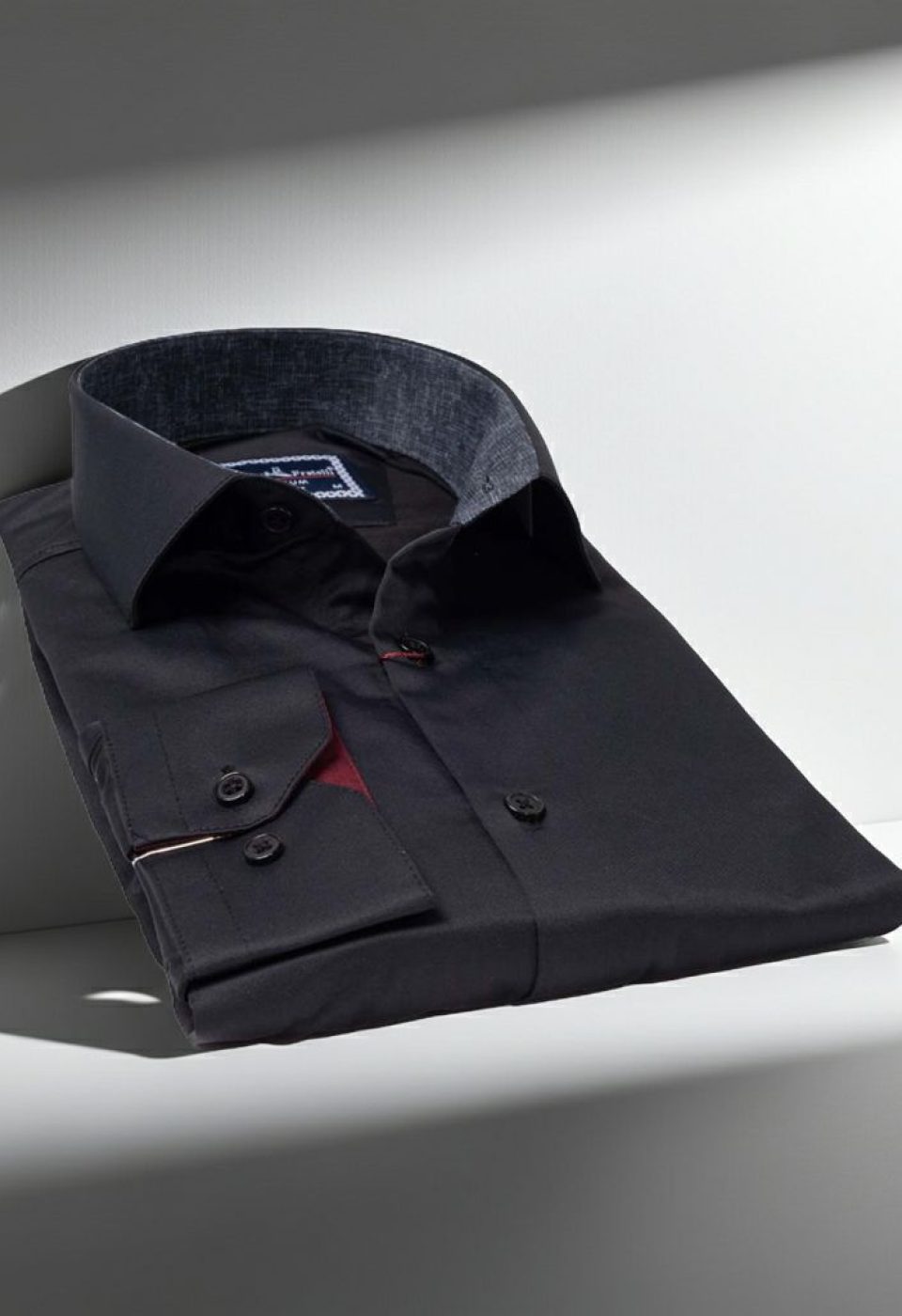Slim Fit Uzun Kol Düz Renk Saten Erkek Gömlek 3GMK327091035