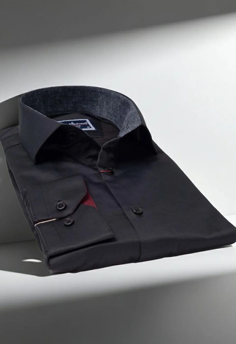 Slim Fit Uzun Kol Düz Renk Saten Erkek Gömlek 3GMK327091035