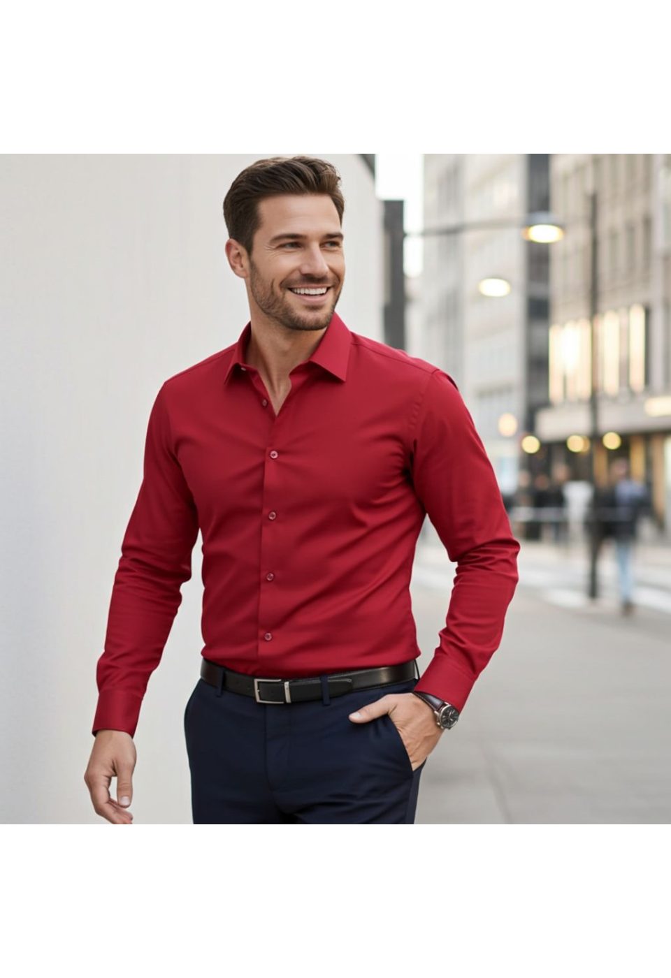 Slim Fit Uzun Kol Düz Renk Saten Erkek Gömlek 3GMK327091036 - Giovanni Fratelli