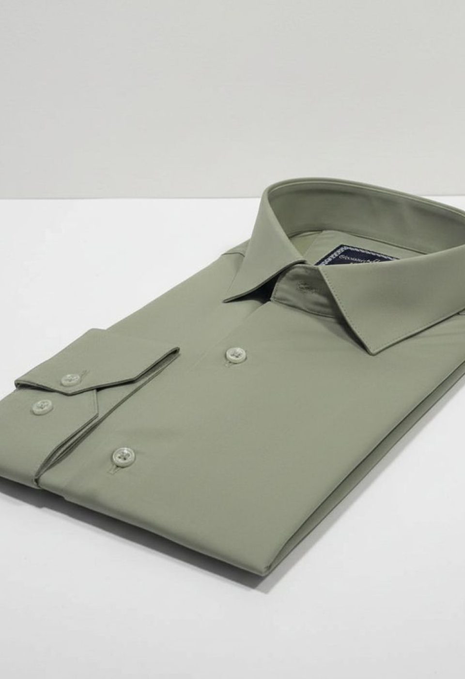 Slim Fit Uzun Kol Düz Renk Saten Erkek Gömlek 3GMK327091038