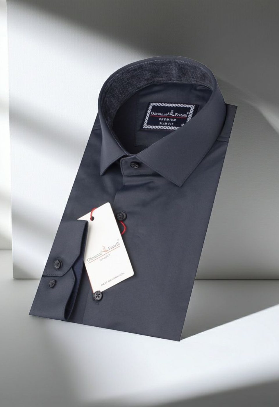 Slim Fit Uzun Kol Düz Renk Saten Erkek Gömlek 3GMK327091040