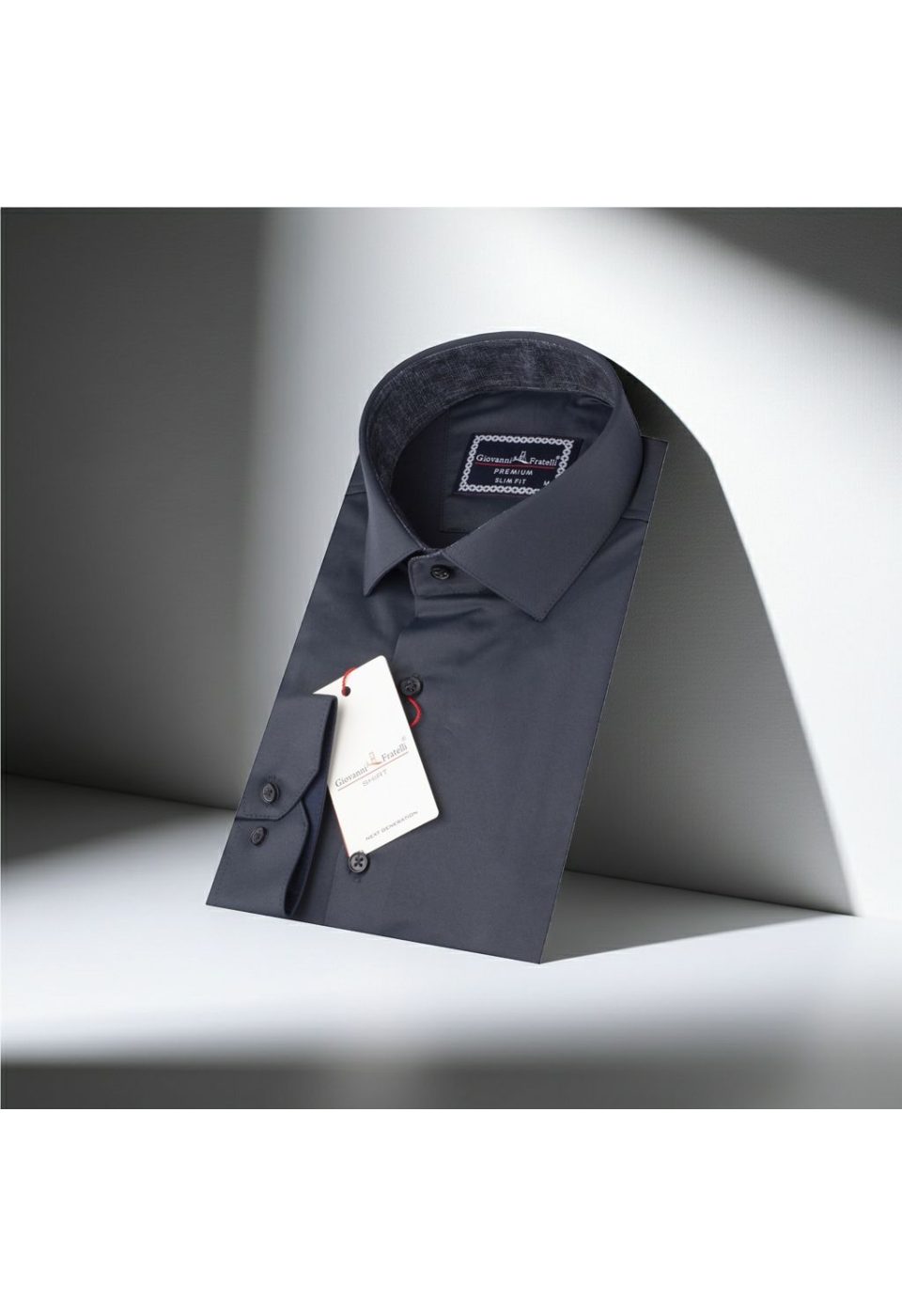 7091 CR SATIN 040 Slim Fit Uzun Kol Düz Renk Saten Erkek Gömlek 3GMK327091040 - Giovanni Fratelli