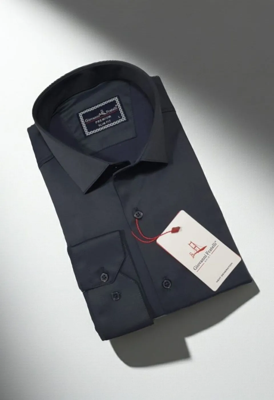 Slim Fit Uzun Kol Düz Renk Saten Erkek Gömlek 3GMK327091042