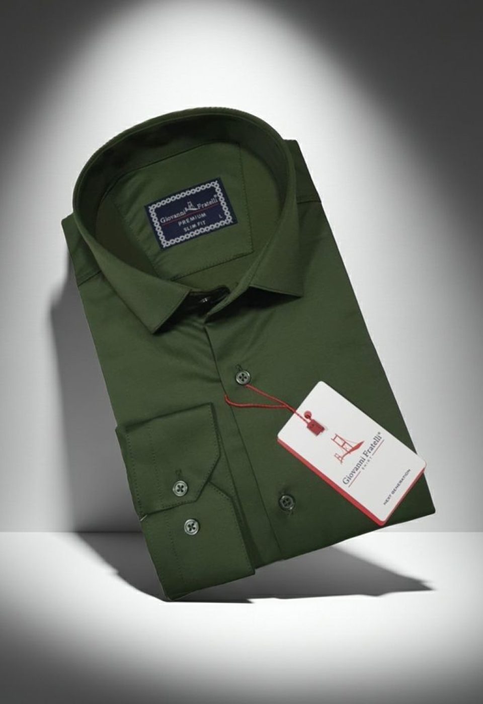 Slim Fit Uzun Kol Düz Renk Saten Erkek Gömlek 3GMK327091044 - Giovanni Fratelli