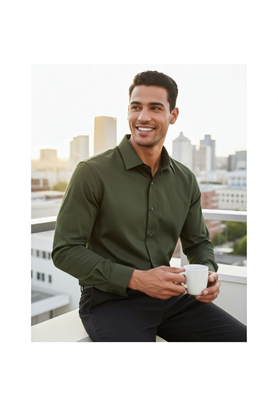 Slim Fit Uzun Kol Düz Renk Saten Erkek Gömlek 3GMK327091044 - Giovanni Fratelli