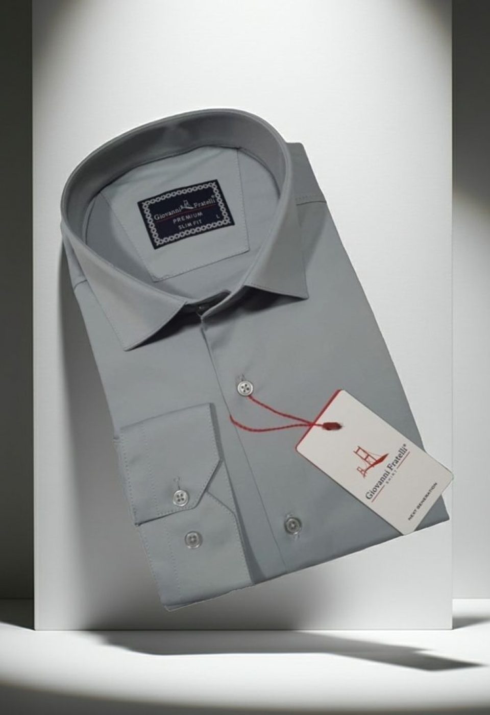 Slim Fit Uzun Kol Düz Renk Saten Erkek Gömlek 3GMK327091046