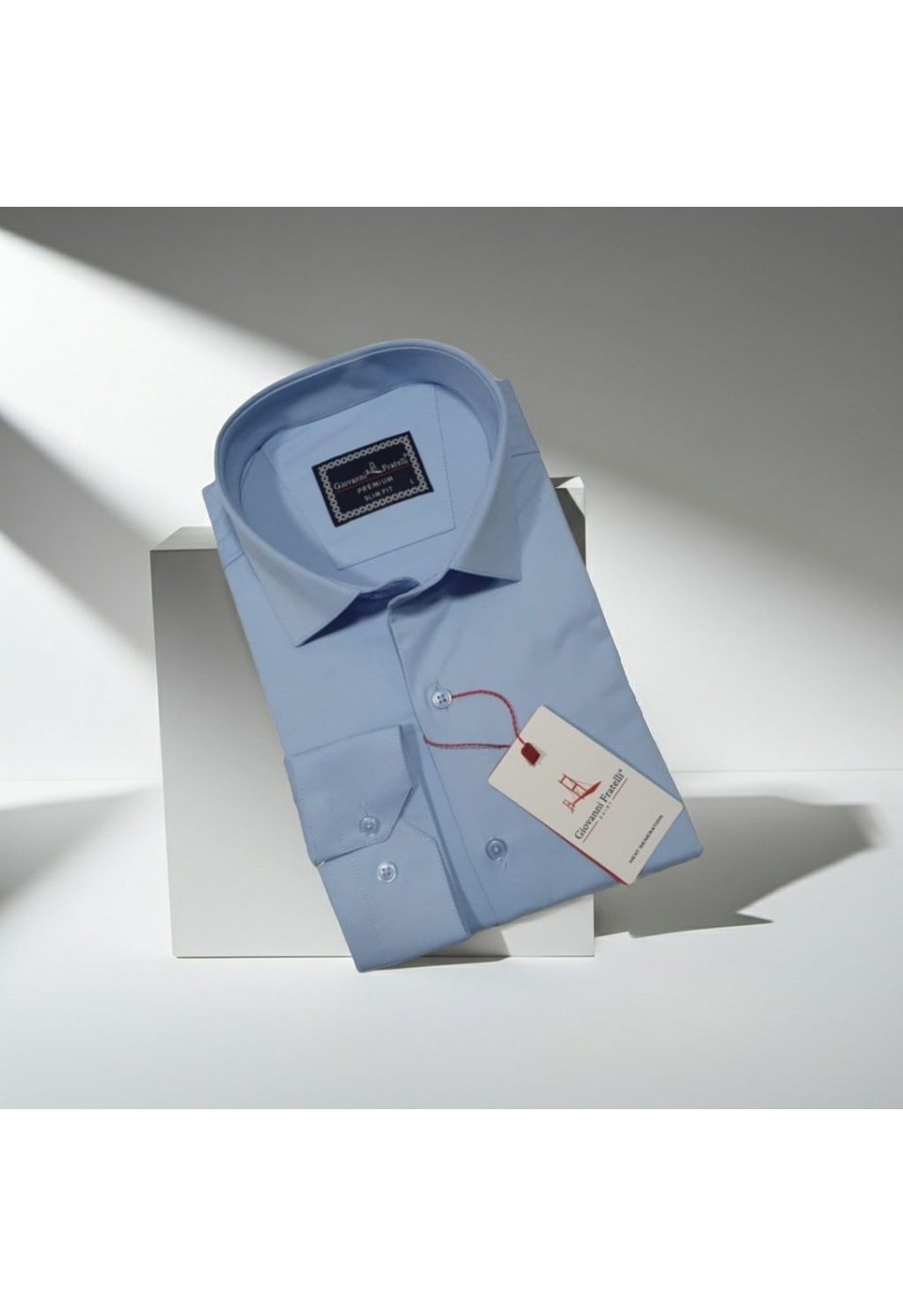 Slim Fit Uzun Kol Düz Renk Saten Erkek Gömlek 3GMK327091047 - Giovanni Fratelli
