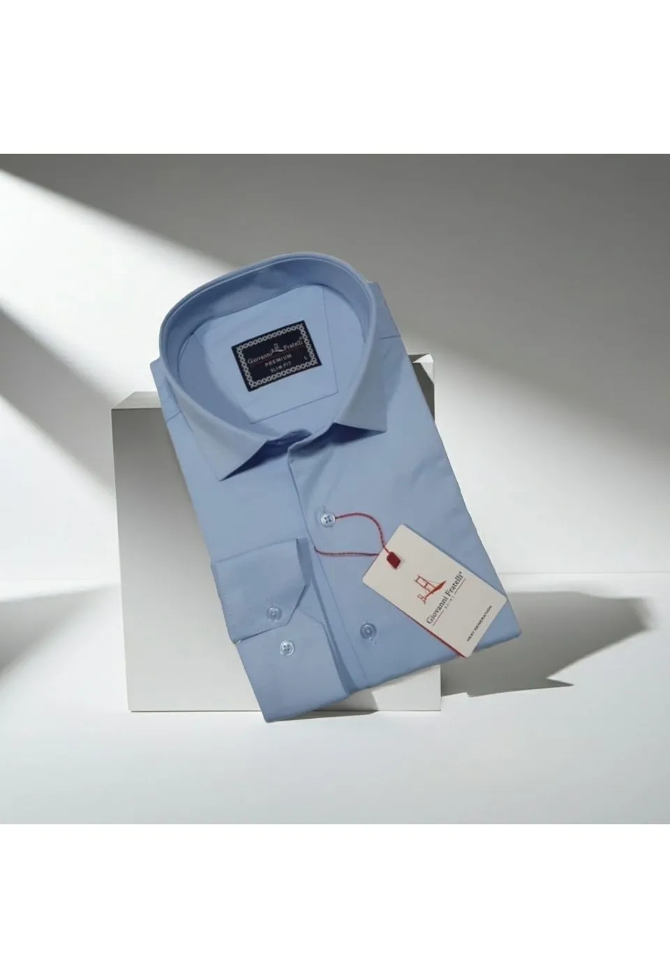 Slim Fit Uzun Kol Düz Renk Saten Erkek Gömlek 3GMK327091047 - Giovanni Fratelli