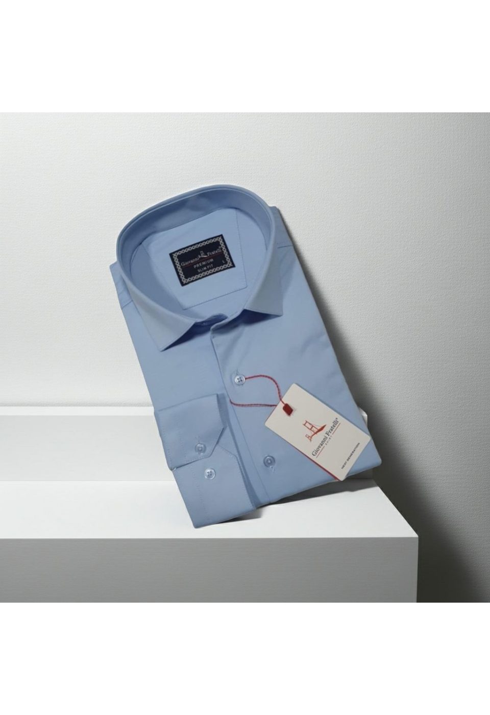 Slim Fit Uzun Kol Düz Renk Saten Erkek Gömlek 3GMK327091047 - Giovanni Fratelli