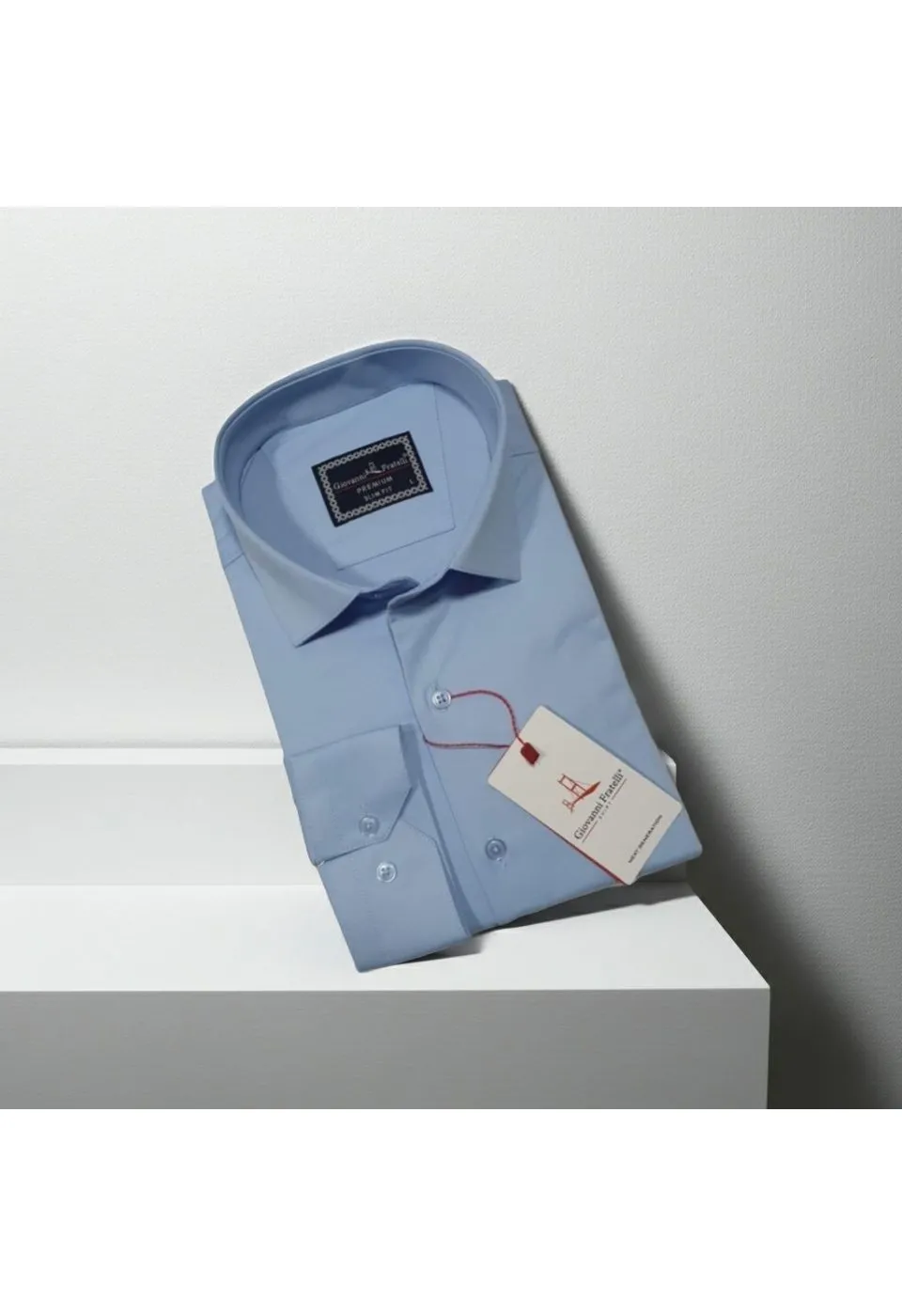 Slim Fit Uzun Kol Düz Renk Saten Erkek Gömlek 3GMK327091047 - Giovanni Fratelli